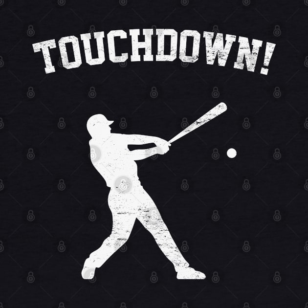 Touchdown! Funny Baseball Player Silhouette by TwistedCharm